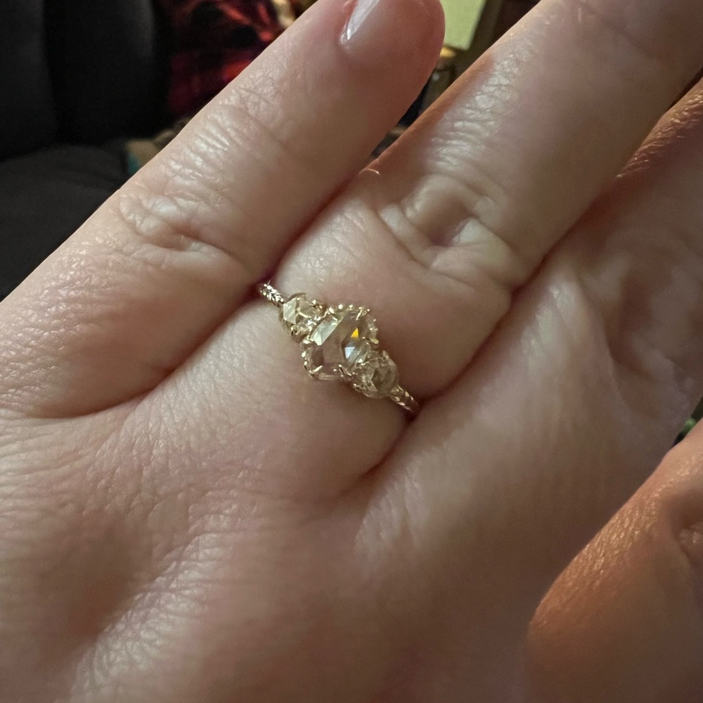Megan Thorne Engagement Ring - “Evergreen” - Sz 10.5 -GIA Cert Genuine Diamonds